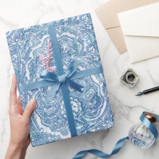 Blue Boho Paisley Pattern