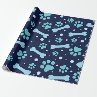 Blue bone and paw print