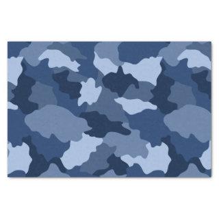 Blue Camouflage Pattern Tissue Paper