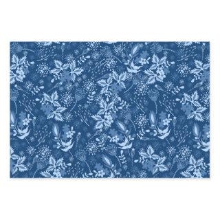 Blue Christmas floral pattern  Sheets