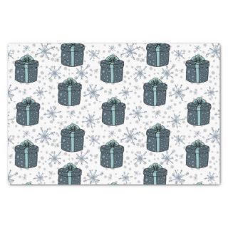 Blue Christmas Presents  Tissue Paper
