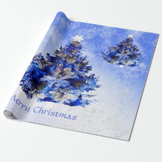 Blue Christmas tree decorated