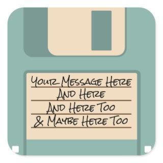 Blue Computer Old School Floppy Disk Stickers