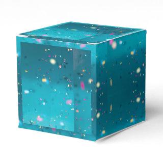 Blue Confetti Dream Favor Boxes