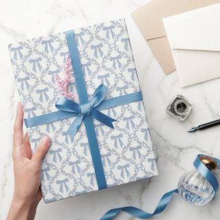 Blue Coquette Bows, Trellis, Preppy