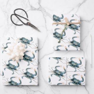 Blue Crab Nautical Delights Pattern  Sheets