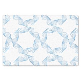 Blue, cute, simple, elegant geometric pattern art tissue paper