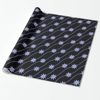 Blue Daisy Chain Floral Pattern