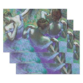 Blue Dancers by Edgar Degas, Vintage Impressionism  Sheets