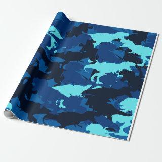 Blue Dinosaur Camouflage Pattern
