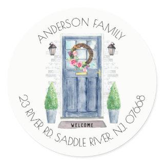 Blue Door | New Home Address Label Sticker