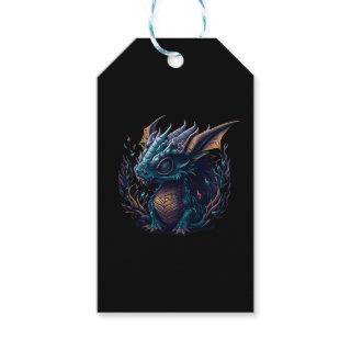 blue-dragon-with-purple-head-purple-head gift tags
