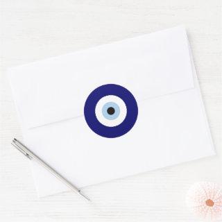 Blue Evil Eye Good luck & Protection Symbol Classic Round Sticker