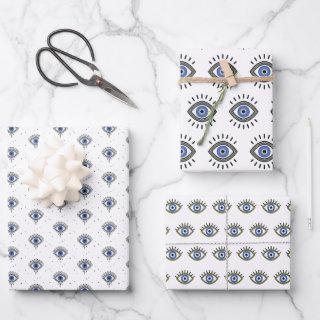 Blue eye design, evil eye protection, good luck  sheets