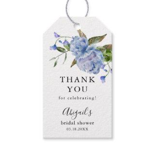 Blue Floral Bridal Shower  Gift Tags