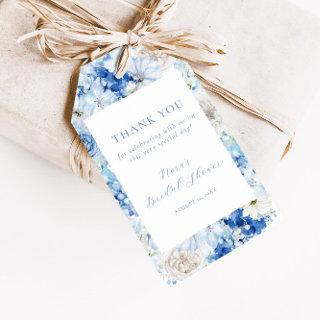 Blue Floral Bridal Shower Gift Tags