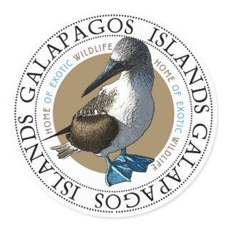 Blue Footed Booby Galapagos Islands Classic Round Sticker