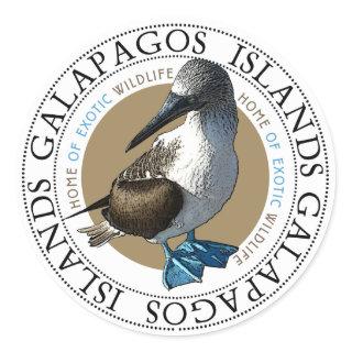 Blue Footed Booby Galapagos Islands Souvenir Classic Round Sticker