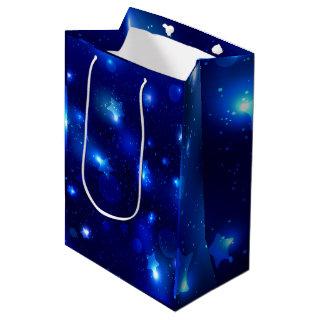 Blue Galaxy Starry Night Medium Gift Bag