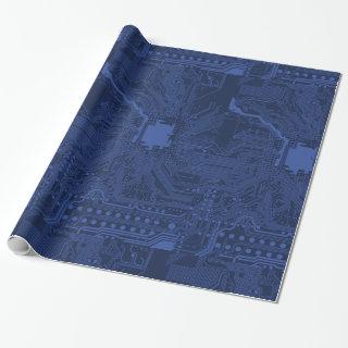 Blue Geek Motherboard Pattern