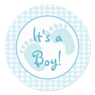 Blue Gingham Sticker