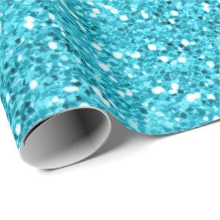 Blue Glitter Aqua Ocean Turquoise Glam Minimal