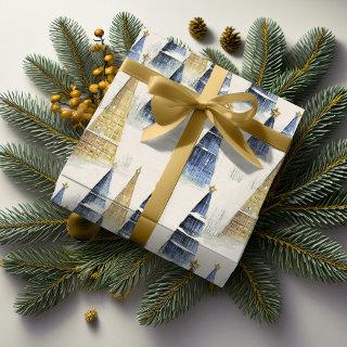Blue Gold Christmas Pattern#8 ID1009