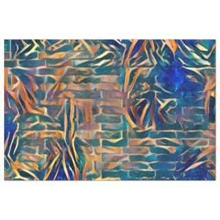 Blue Gold Wall Art Dream Tissue Paper