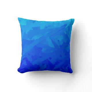 Blue Gradient Abstract  Tissue Paper Throw Pillow