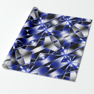 Blue Gradient Color Fill Mechanical Drawing Mosaic