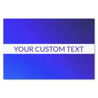 Blue Gradient & Editable Text on White Stripe Tissue Paper