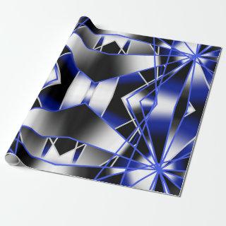 Blue Gradient Filled Mechanical Drawing Mosaic