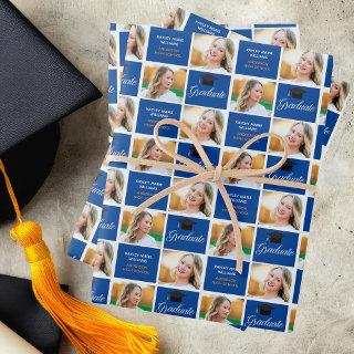 Blue Graduation Photo Class of 2025 Custom Party  Sheets