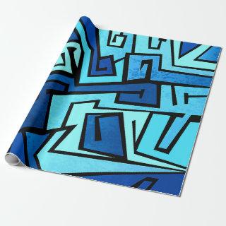Blue graffiti design