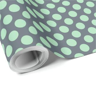 Blue-Gray & Mint Polkadot Pattern
