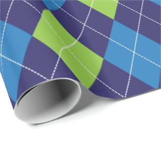 Blue Green Argyle Pattern