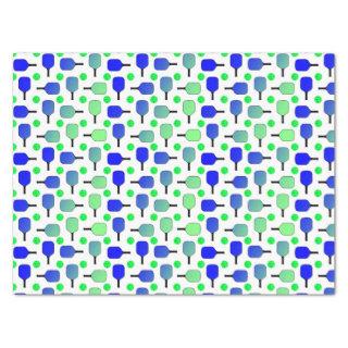 Blue & Green Pickleball Paddles Green Pickleballs Tissue Paper