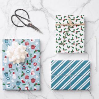 Blue Green Red Cute Cozy Christmas Patterns  Sheets