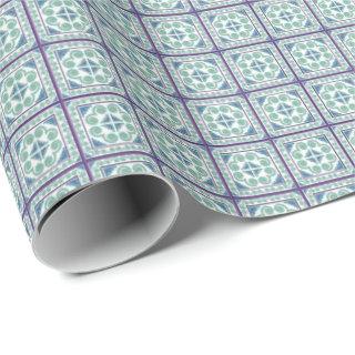 Blue/Green Square Pattern Hmong