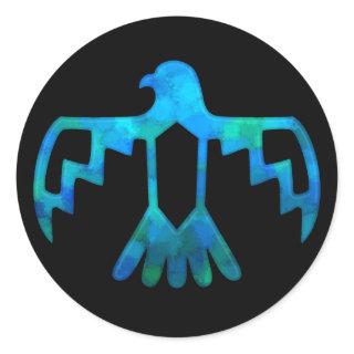 Blue-Green Thunderbird Sticker