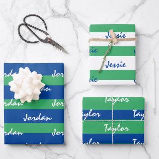 Blue Green White Personalized
