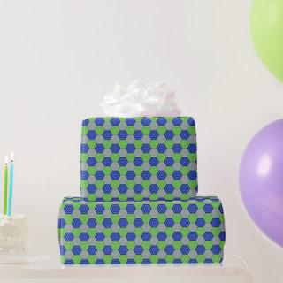 Blue, Grey, and Green Nested Hexagons
