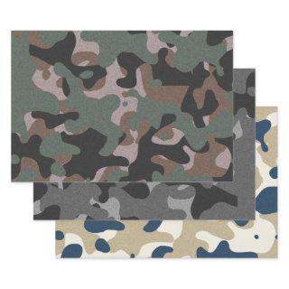 Blue Grey Blue Camouflage  Sheets