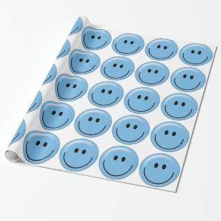 Blue happy face