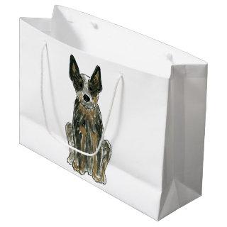 Blue Heeler ACD Cattle Dog Pet Velcro Large Gift Bag