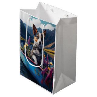 Blue Heeler on a Paddle: A Scenic Adventure Medium Gift Bag