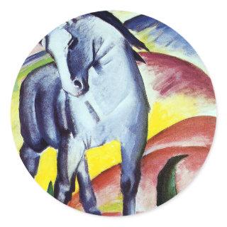 Blue horse by Franz Marc Classic Round Sticker