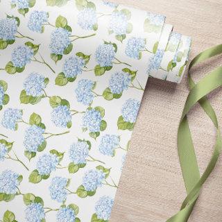 Blue Hydrangea Floral Pattern