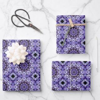 Blue Hydrangea Flower Petals Abstract Art Pattern   Sheets