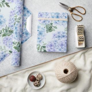 Blue hydrangea flowers